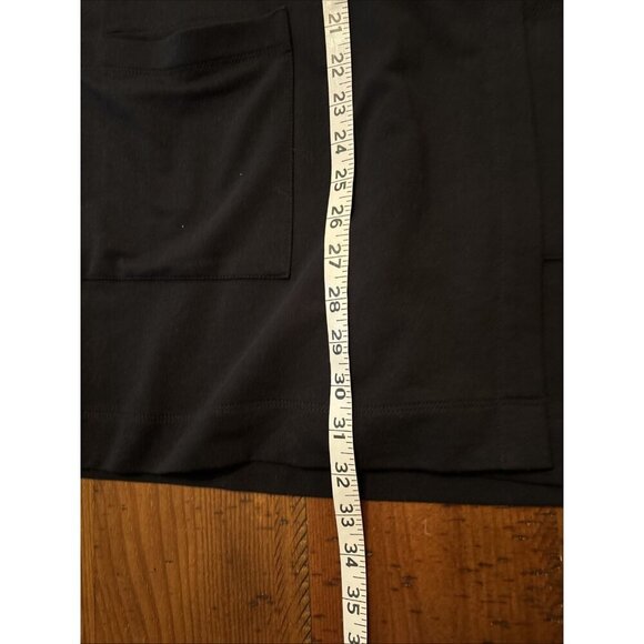 J Jill Long Black Snapfront Cardigan Size XS - Picture 6 of 6